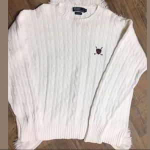Vtg Polo Ralph Lauren Cable Knit golf sweater